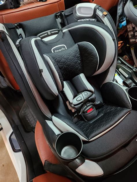 Revolve 360 slim - Recommended convertible car seat? 21 M3LR, too many options really out there, also like the idea of the revolving models like the Evenflo revolve 360. Anyone have one? I am 5'10 and Wife is 5'7 so leg room is not a crazy issue in …